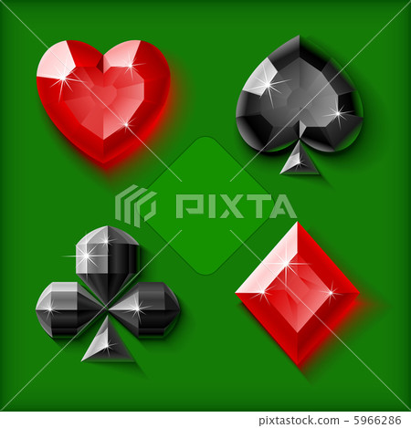 Vector jewel card symbols Vector jewel card symbols 5966286