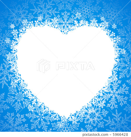 Snow frame in the shape of heart 5966428