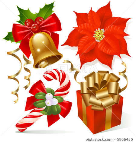 Vector set of Christmas design element 5966430