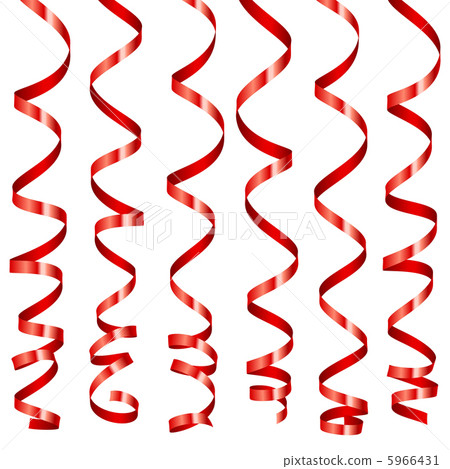 Vector holiday serpentine ribbons set 5966431