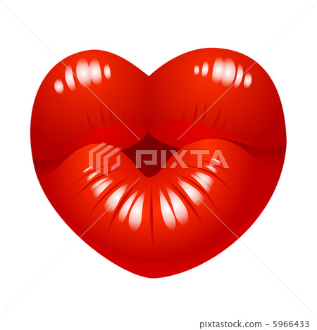 Kiss print in the shape of heart Kiss print in the shape of heart 5966433
