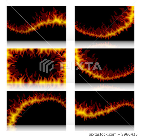 Set of six Fiery cards Set of six Fiery cards 5966435