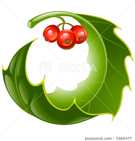 Vector holly frame. Vector holly frame. 5966477