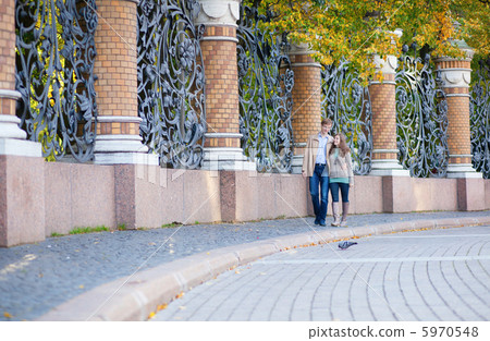 Loving couple in Saint-Petersburg, Russia 5970548