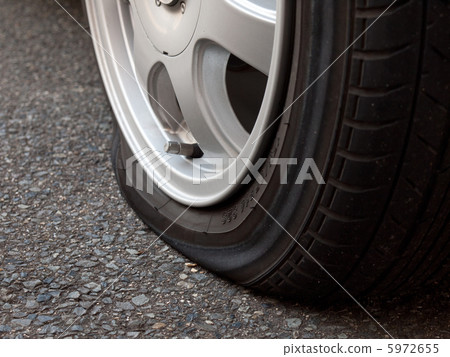 Punctured tire Punctured tire 5972655