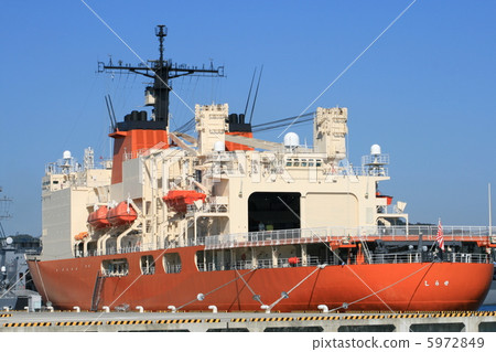 南極觀察船的港口風景SHIRASE 5972849