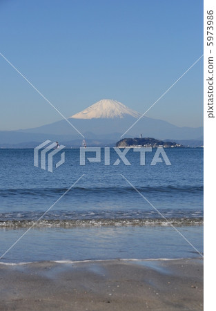 Mt. Fuji from the Zushi Coast and Enoshima Mt. Fuji from the Zushi Coast and Enoshima 5973986