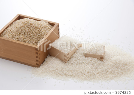 Brown rice and clear rice (white rice) 5974225