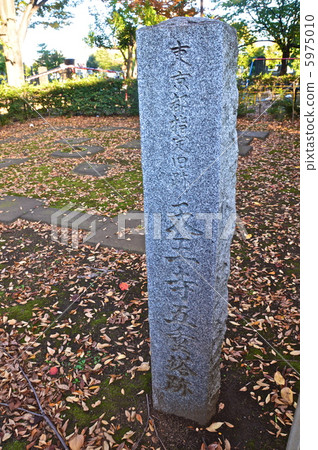 “東京都指定史蹟天王寺五塔”石碑（谷中公墓/東京都台東區谷中七丁目） 5975010
