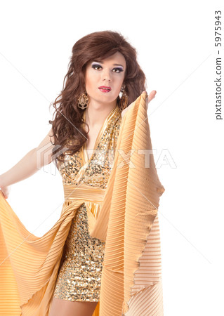 Portrait of drag queen. Man dressed as Woman 5975943