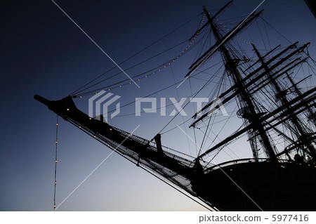 Shadow of a sailing ship Shadow of a sailing ship 5977416