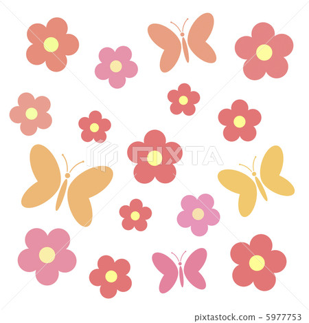 Texture of flowers and butterflies Texture of flowers and butterflies 5977753