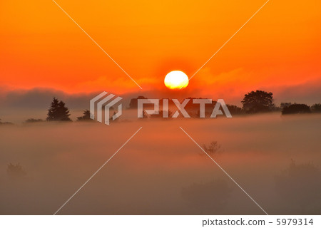 在草原上的日出 5979314
