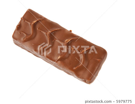 Chocolate bar with nuts isolated on white backgrou Chocolate bar with nuts isolated on white backgrou 5979775