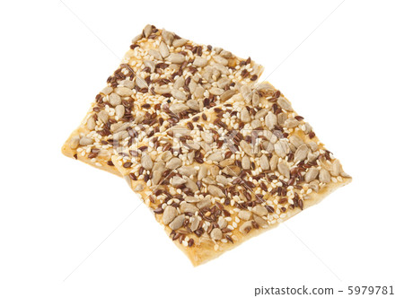 Cookies with sesame seeds isolated on white backgr Cookies with sesame seeds isolated on white backgr 5979781