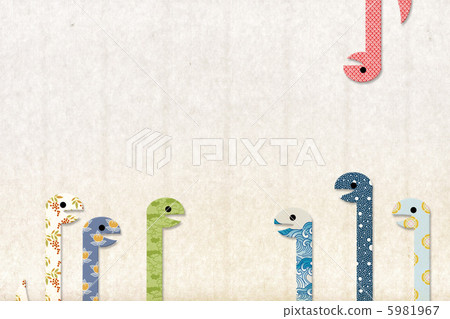 New year's card snake Japanese pattern 5981967
