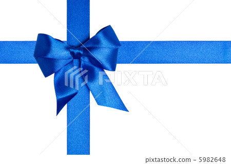 composition with blue ribbons and a bow 5982648