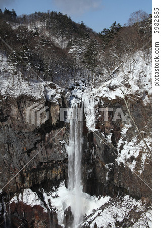 Kegon Waterfall in winter 5982885