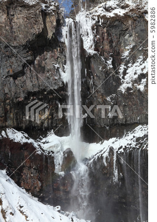 Kegon Waterfall in winter 5982886