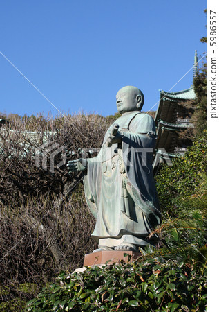 Katase Ryuguchi Temple Nichiren saint statue Katase Ryuguchi Temple Nichiren saint statue 5986557