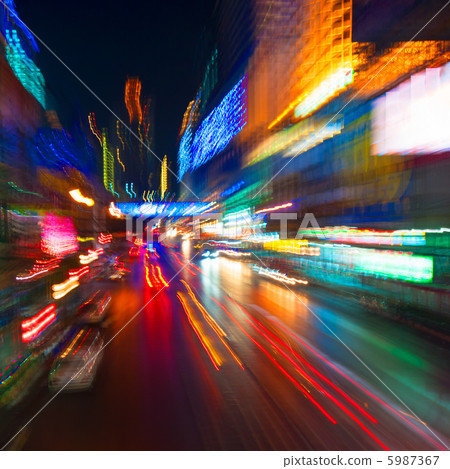 traffic lights in motion blur traffic lights in motion blur 5987367