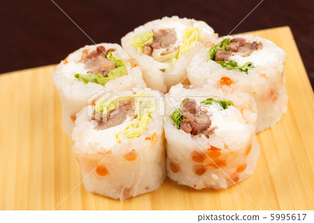 sushi with meat sushi with meat 5995617