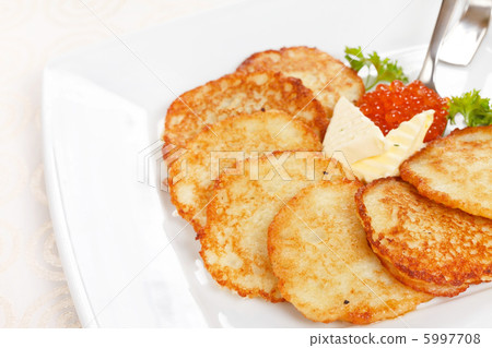 fried potatoes pancakes with caviar fried potatoes pancakes with caviar 5997708