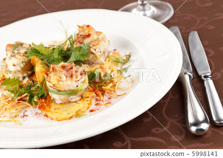 fish roll with sauce fish roll with sauce 5998141