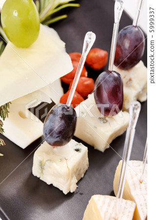 plate with different types cheese plate with different types cheese 5999337