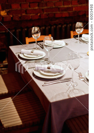 Tables set for meal Tables set for meal 6003498