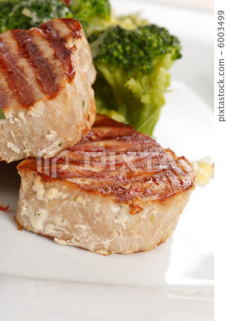 tuna steak with broccoli tuna steak with broccoli 6003499