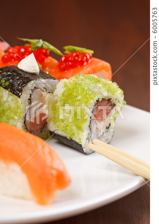 sushi on the plate sushi on the plate 6005763