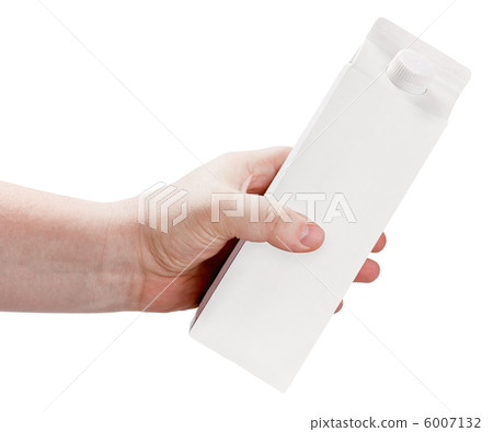 carton of milk or juice package in hand carton of milk or juice package in hand 6007132
