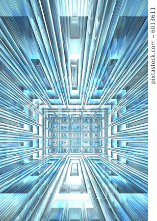 藍色方形輻射 6013611