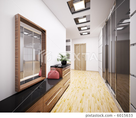 Modern vestibule interior 3d 6015633