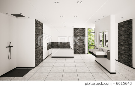 Modern bathroom interior 3d render 6015643
