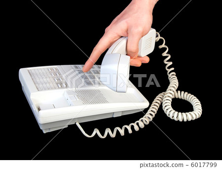 Hand dialing number 6017799