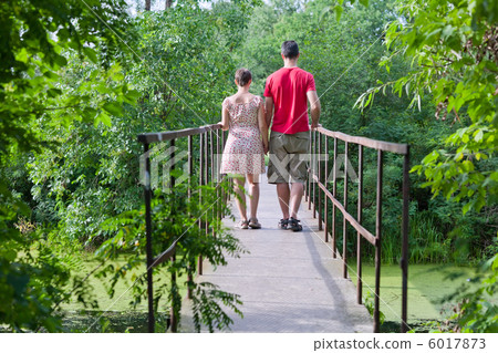 Husband with his wife on the bridge Husband with his wife on the bridge 6017873