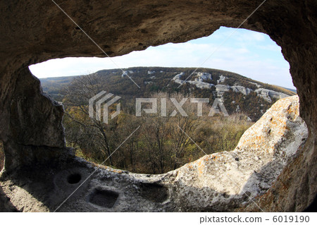 Mountain. Cave city Eski-Kermen, Crimea, Ukraine VI-XIV centurie 6019190