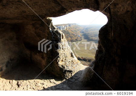 Mountain. Cave city Eski-Kermen, Crimea, Ukraine VI-XIV centurie 6019194