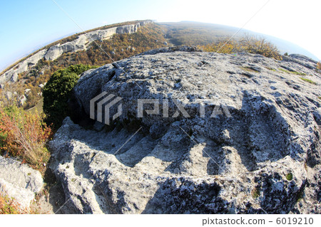 Mountain. Cave city Eski-Kermen, Crimea, Ukraine VI-XIV centurie 6019210