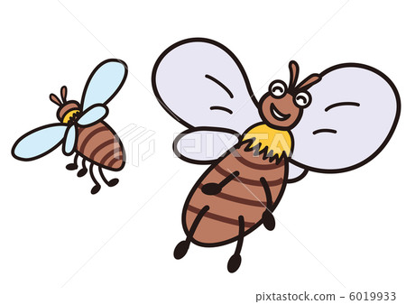 Flying honeybee 6019933