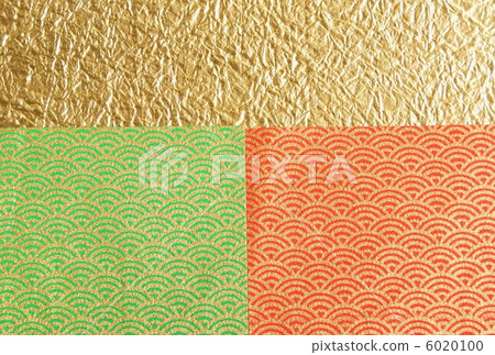 新年的背景材料·比例日本紙2張相等的片和漢字紙·水平位置明信片對應比率 6020100