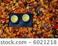 Scattered autumn leaves and tea Scattered autumn leaves and tea 6021218