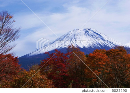 Background material · Crown of snow Fuji · forest of autumn leaves · horizontal position correspondence ratio 6023290