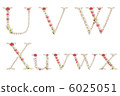 Decoration letter (plum blossom) UVWX Decoration letter (plum blossom) UVWX 6025051