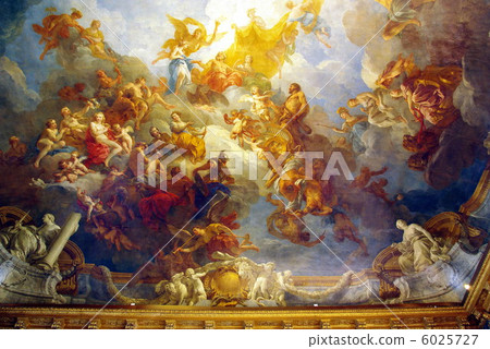 Ceiling painting between Hercules of Versailles Palace 6025727