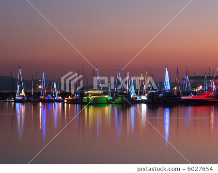 遊艇港口的照明 遊艇港口的照明 6027654