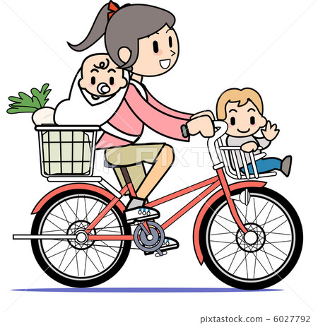 A housewife riding a bicycle 6027792