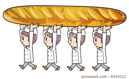 Baker / Carrying bread by several people 6034222